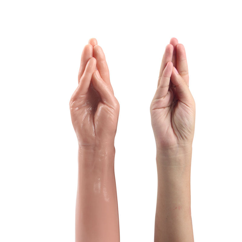 King Sized 13.5'' Realistic Magic Hand - Flesh 36 cm Hand Dildo Lovetoy