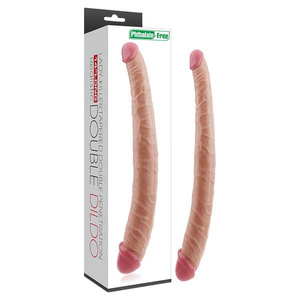 Lady-Killer Tapered Double Dildo - Flesh 35.5 cm (14'') Double Dong Club X