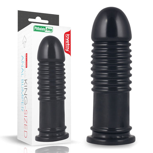 King Sized 8'' Anal Bumper - Black 22.5 cm Mega Butt Plug Lovetoy