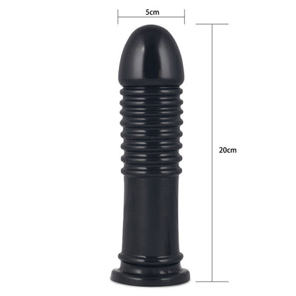 King Sized 8'' Anal Bumper - Black 22.5 cm Mega Butt Plug Lovetoy