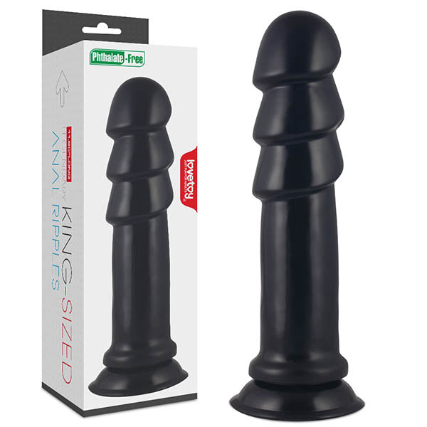 Lovetoy King Sized Anal Ripples Black 28.5cm mega anal plug - ClubX Australia