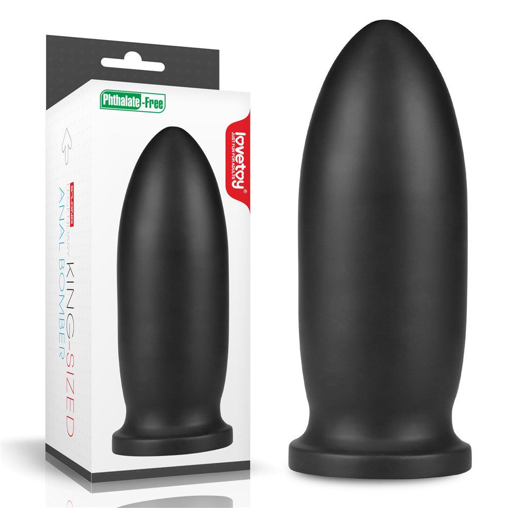 King Sized Anal Bomber - Black 23 cm (9'') Mega Anal Plug Lovetoy