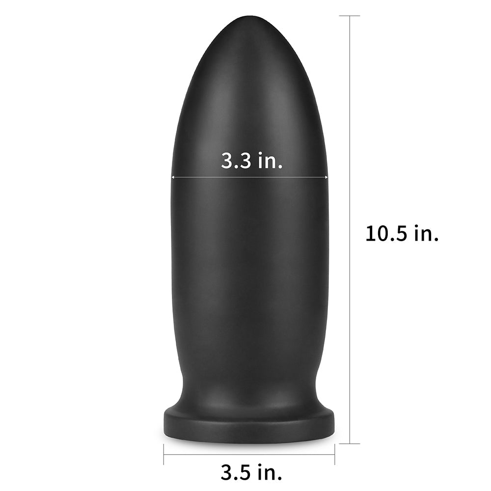 King Sized Anal Bomber - Black 23 cm (9'') Mega Anal Plug Lovetoy
