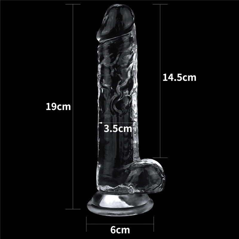 Flawless Clear Dildo 7.5'' - Clear 19 cm Dong Lovetoy