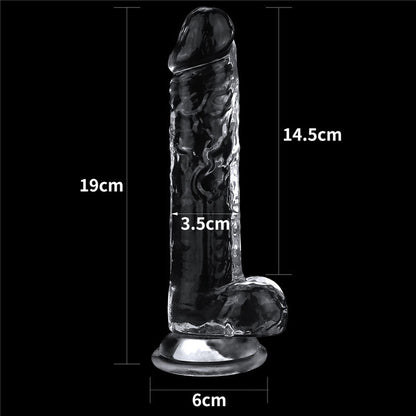 Flawless Clear Dildo 7.5'' - Clear 19 cm Dong Lovetoy