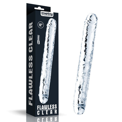 Flawless Clear Double Dildo 12'' - Clear 30 cm Double Dong Lovetoy