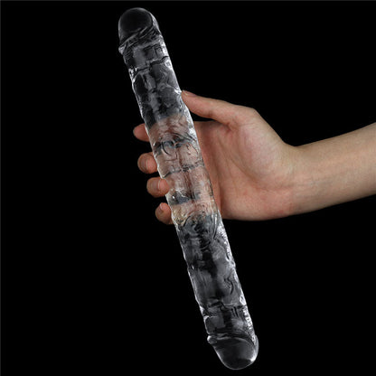 Flawless Clear Double Dildo 12'' - Clear 30 cm Double Dong Lovetoy