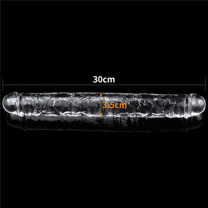 Flawless Clear Double Dildo 12'' - Clear 30 cm Double Dong Lovetoy