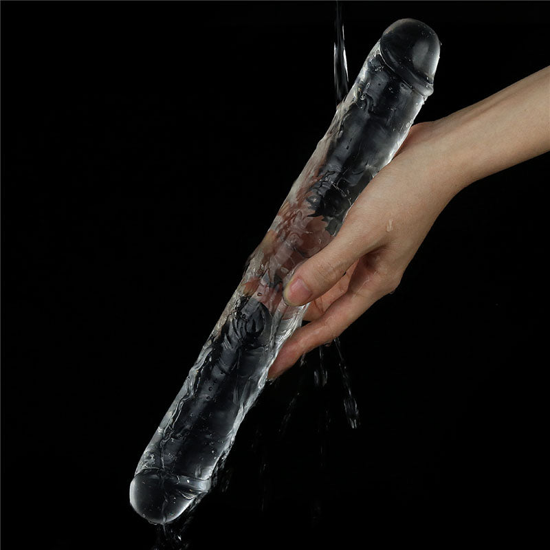 Flawless Clear Double Dildo 12'' - Clear 30 cm Double Dong Lovetoy