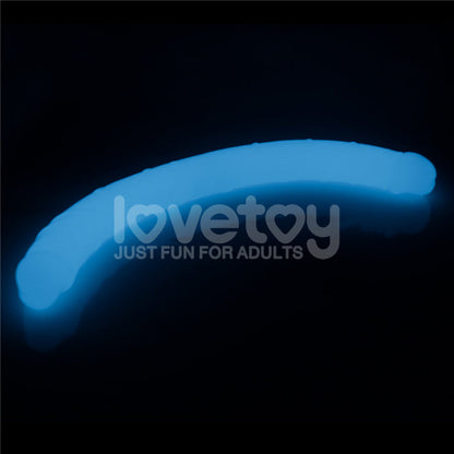 Lumino Play 18.5'' Double Dildo - Glow in the Dark Blue 47 cm Double Dong Lovetoy