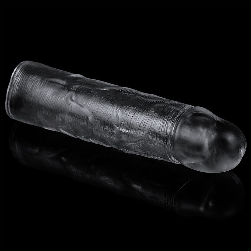 Flawless Clear Penis Sleeve 1'' - Clear 2.5 cm Penis Extender Sleeve Lovetoy