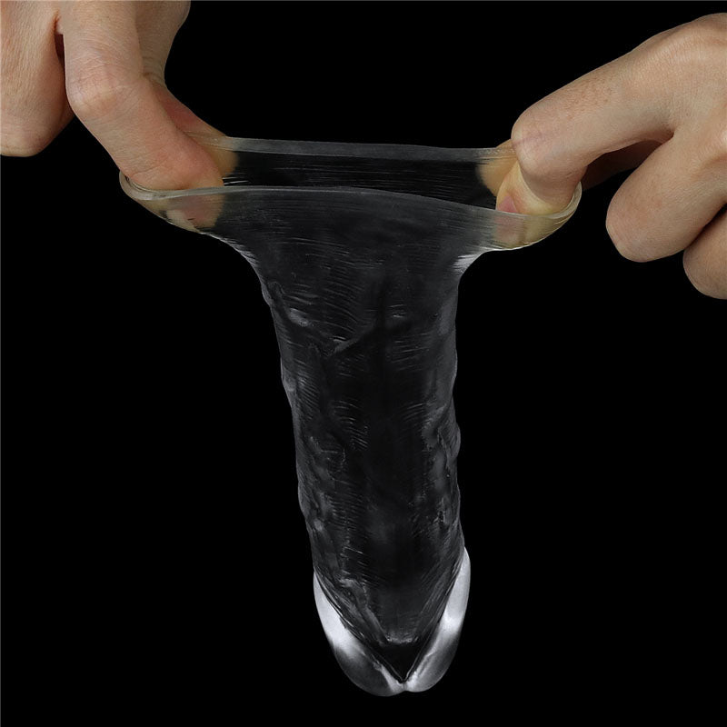 Flawless Clear Penis Sleeve 1'' - Clear 2.5 cm Penis Extender Sleeve Lovetoy