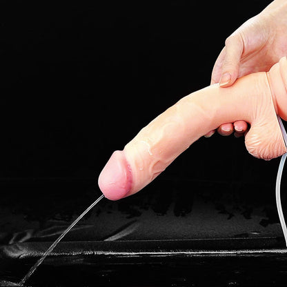 Cumming Softee Soft Ejaculation Cock 9'' with Balls - Flesh 22.9 cm Squirting Dong Lovetoy