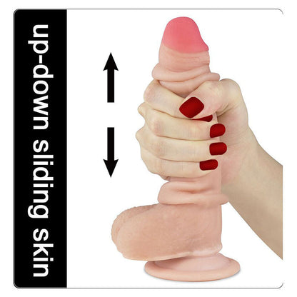 Sliding Skin Dual Layer Dong - Flesh 17.8 cm (7'') Dong with Flexible Skin Lovetoy