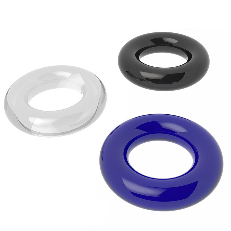Power Plus Triple Donut Ring Set - Coloured Cock Rings - Set of 3 Lovetoy