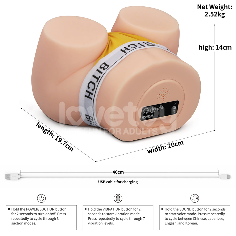 Streetgirls Sensation Pulse - Doggy - Flesh USB Rechargeable Vibrating Sucking & Moaning Doggy Style Masturbator Lovetoy