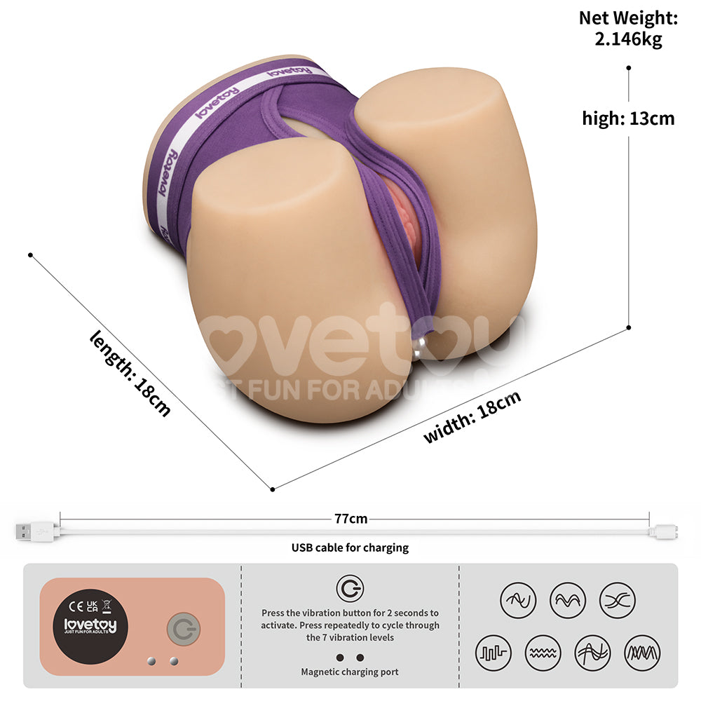 Streetgirls Dual Motor Sensation Pulse - Flesh USB Rechargeable Vibrating Masturbator Lovetoy