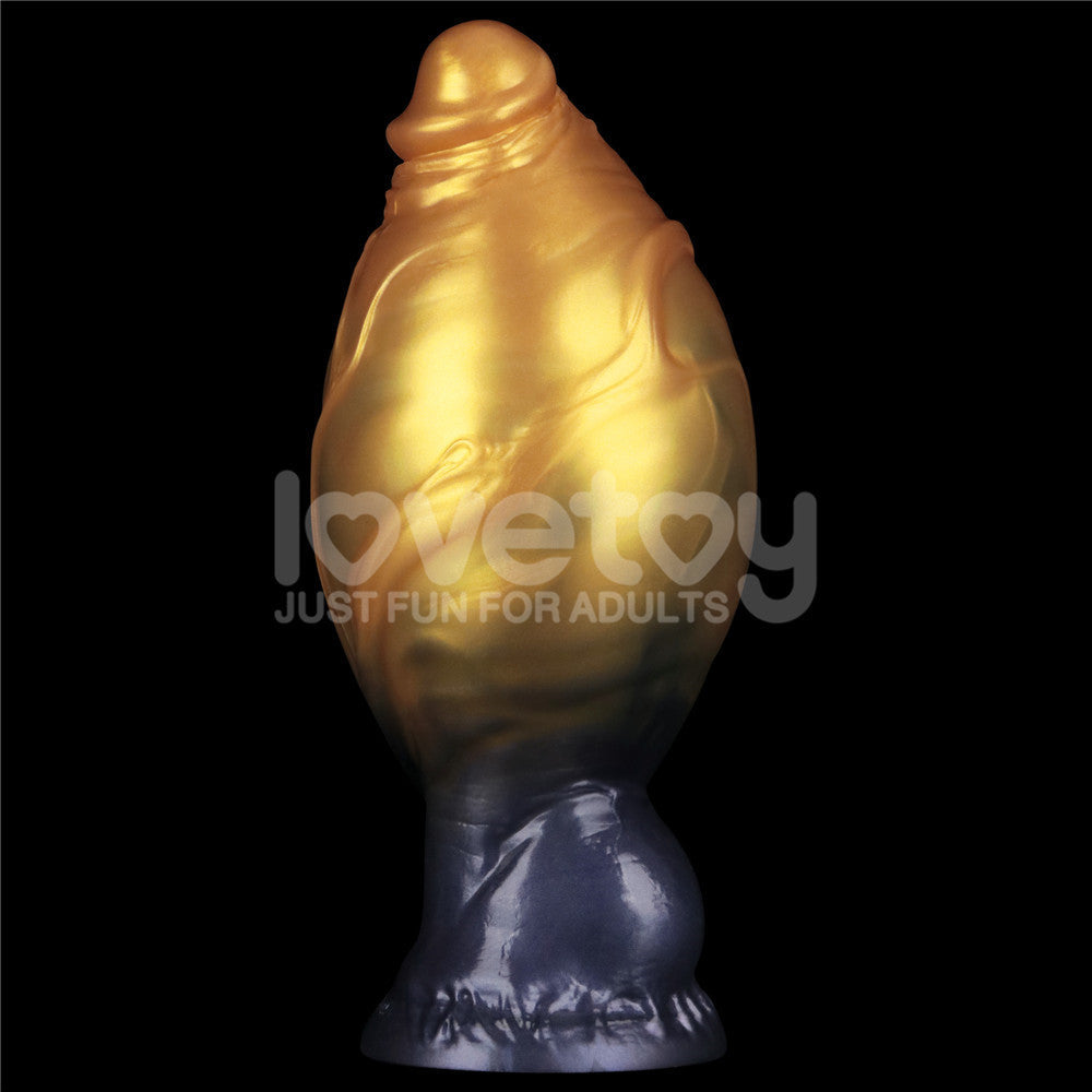Aerosx 7.5 Inch Dual Density Inflatable Dildo - Gold/Blue 24 cm Inflatable Fantasy Dildo Lovetoy