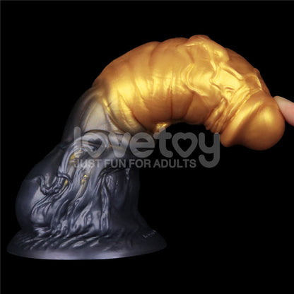 Aerosx 7.5 Inch Dual Density Inflatable Dildo - Gold/Blue 24 cm Inflatable Fantasy Dildo Lovetoy