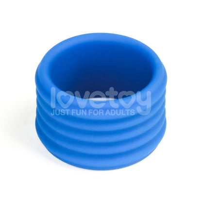 Pinnacle Pro Deep Rib Grip - Blue Cock Ring Lovetoy