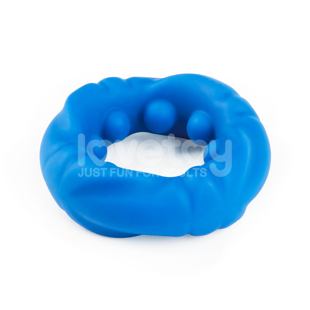 Pinnacle Pro Ridge Bump Stretcher - Blue Cock Ring Lovetoy