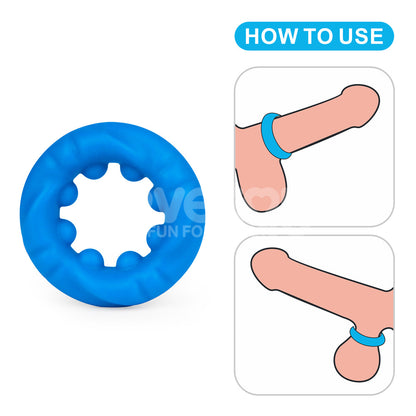 Pinnacle Pro Ridge Bump Stretcher - Blue Cock Ring Lovetoy