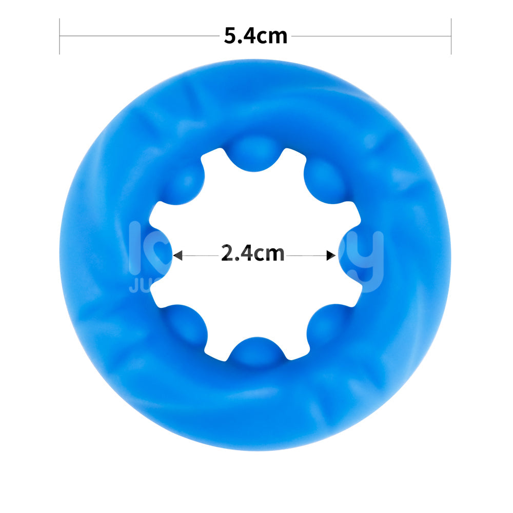 Pinnacle Pro Ridge Bump Stretcher - Blue Cock Ring Lovetoy