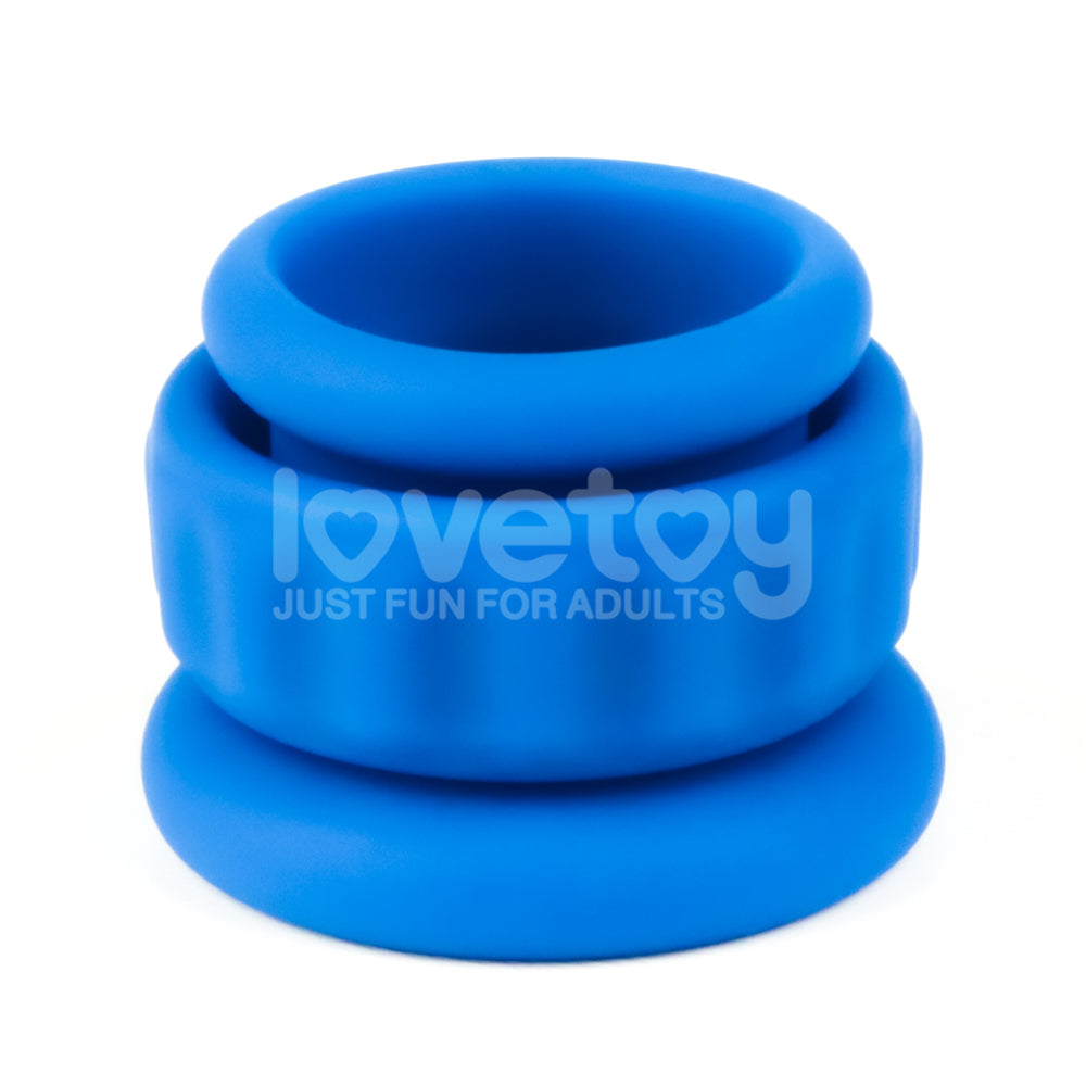 Pinnacle Pro Twin Flex - Blue Cock & Balls Rings Lovetoy
