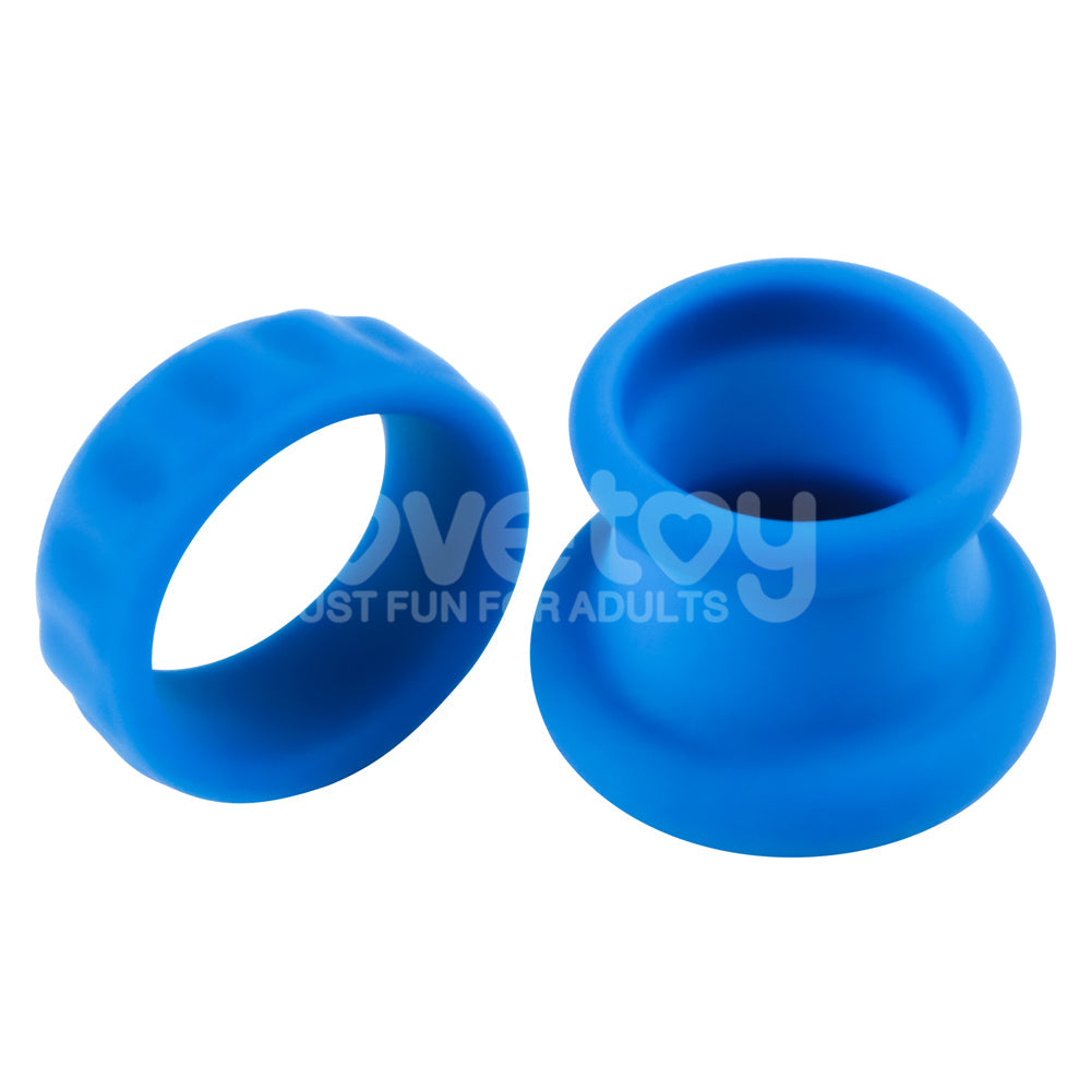 Pinnacle Pro Twin Flex - Blue Cock & Balls Rings Lovetoy