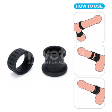 Pinnacle Pro Twin Grip Enhancer - Black Cock & Balls Ring Lovetoy