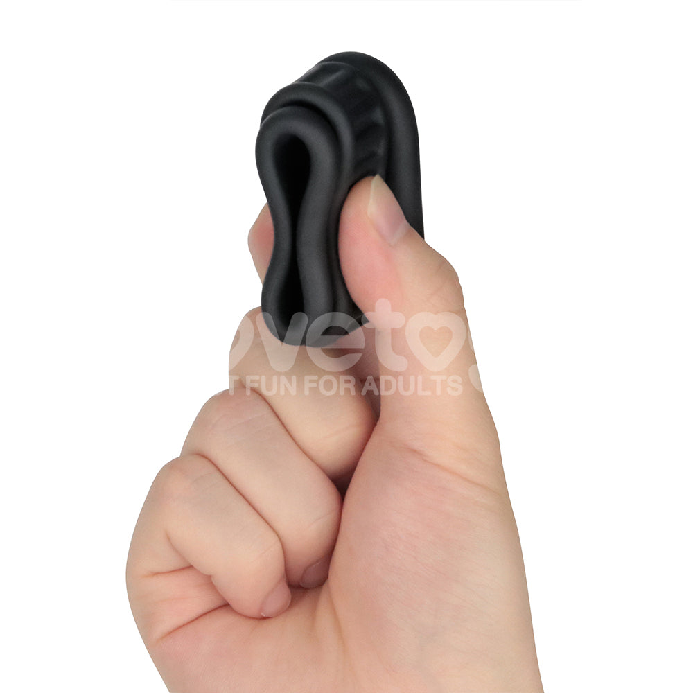 Pinnacle Pro Twin Grip Enhancer - Black Cock & Balls Ring Lovetoy
