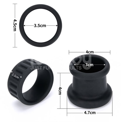 Pinnacle Pro Twin Grip Enhancer - Black Cock & Balls Ring Lovetoy