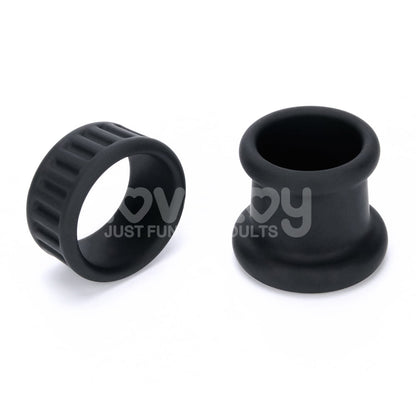Pinnacle Pro Twin Grip Enhancer - Black Cock & Balls Ring Lovetoy