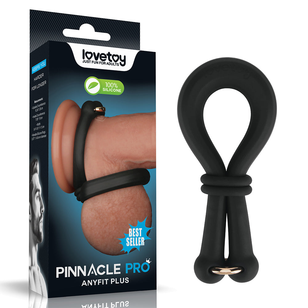 Pinnacle Pro Anyfit Plus Stretcher - Black Adjustable Cock Ring Lovetoy