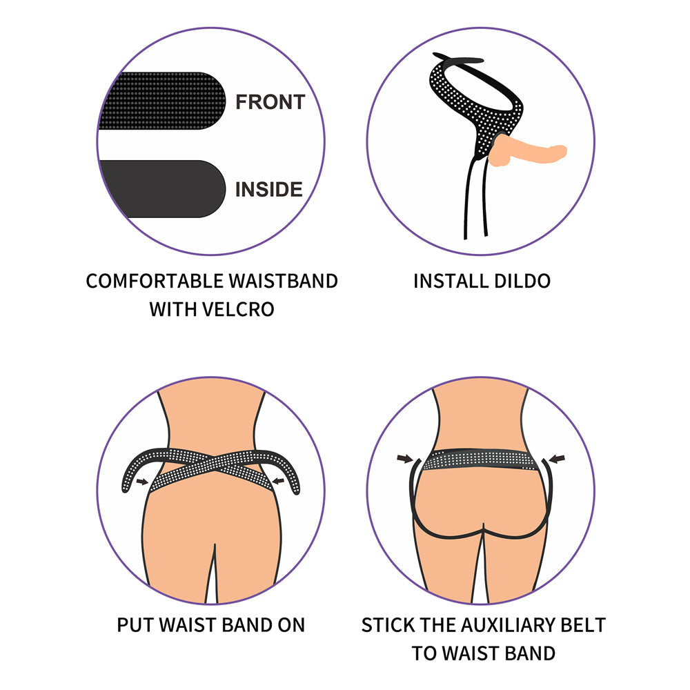 Ingen Easy Strap-On Harness - Black Adjustable Strap-On Harness (No Probe Included) Lovetoy