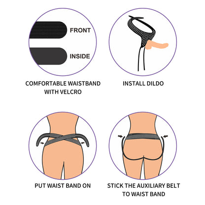 Ingen Easy Strap-On Harness - Black Adjustable Strap-On Harness (No Probe Included) Lovetoy