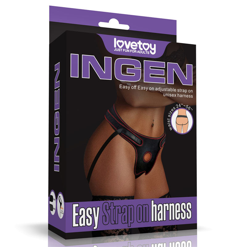 Ingen Easy Strap-On Harness - Black Adjustable Strap-On Harness (No Probe Included) Lovetoy
