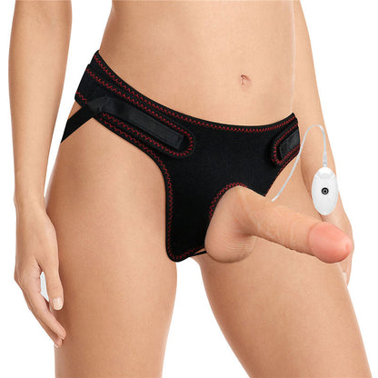 Ingen Vibrating Easy Strap-On Set - Flesh 17.8 cm (7'') Vibrating Strap-On Lovetoy