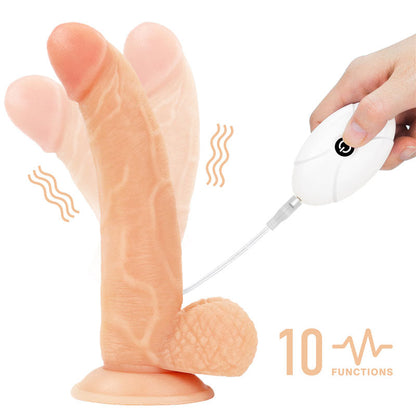 Ingen Vibrating Easy Strap-On Set - Flesh 21.6 cm (8.5'') Vibrating Strap-On Lovetoy