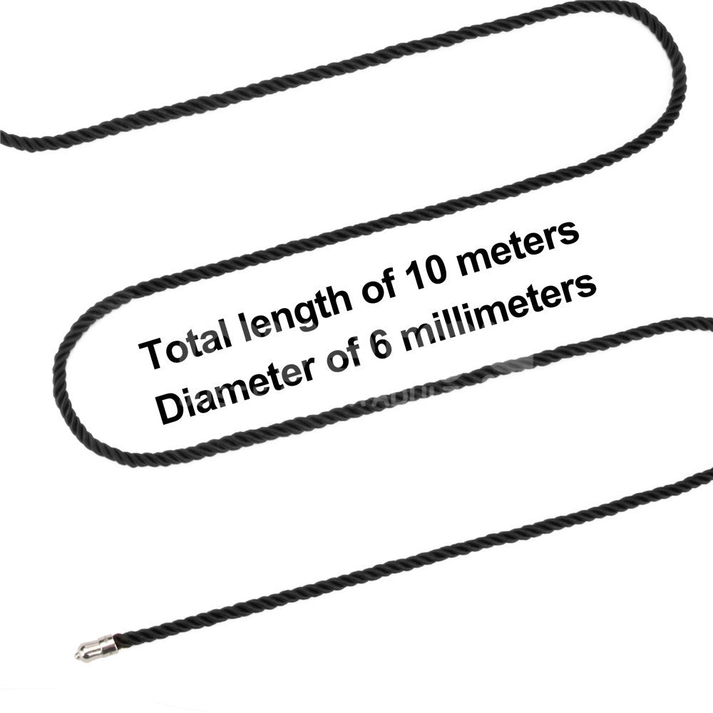 Rebellion Reign Silky Bondage Rope - Black - Black Bondage Rope - 10 metre length Lovetoy