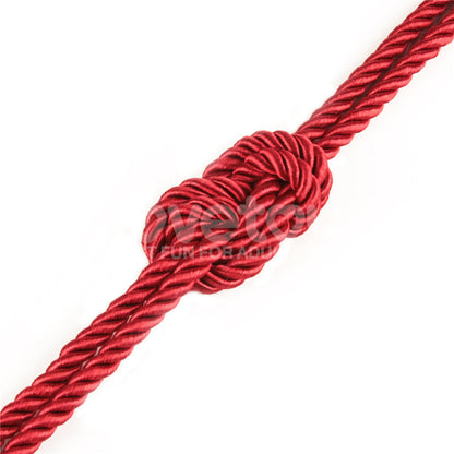 Rebellion Reign Silky Bondage Rope - Red - Red Bondage Rope - 10 metre length Lovetoy