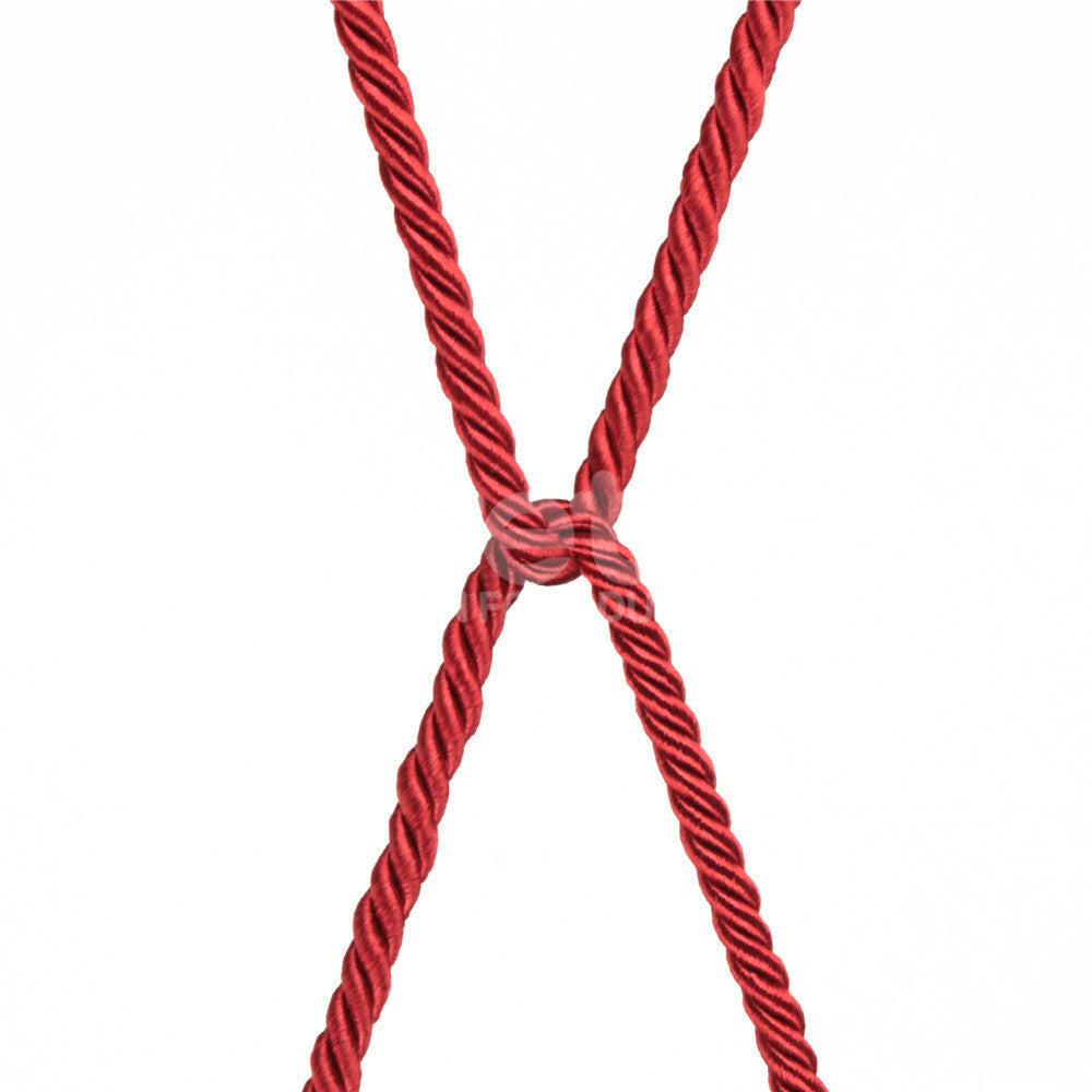 Rebellion Reign Silky Bondage Rope - Red - Red Bondage Rope - 10 metre length Lovetoy
