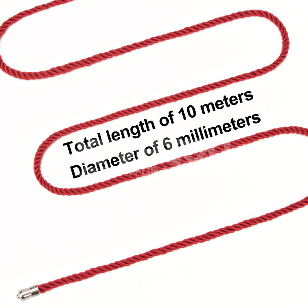 Rebellion Reign Silky Bondage Rope - Red - Red Bondage Rope - 10 metre length Lovetoy