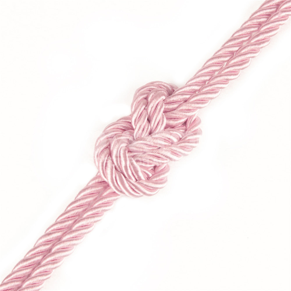 Rebellion Reign Silky Bondage Rope - Pink - Pink Bondage Rope - 10 metre length Lovetoy