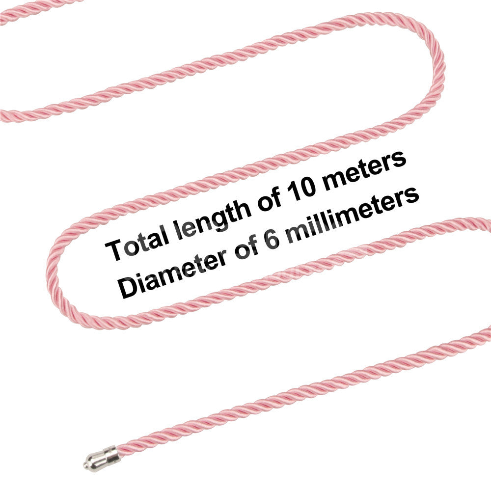 Rebellion Reign Silky Bondage Rope - Pink - Pink Bondage Rope - 10 metre length Lovetoy