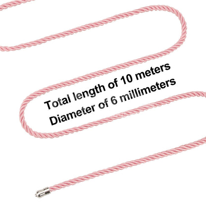 Rebellion Reign Silky Bondage Rope - Pink - Pink Bondage Rope - 10 metre length Lovetoy