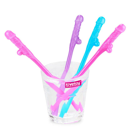 Jokes & Parties Original Willy Straws - Coloured Dicky Straws - Set of 9 Lovetoy