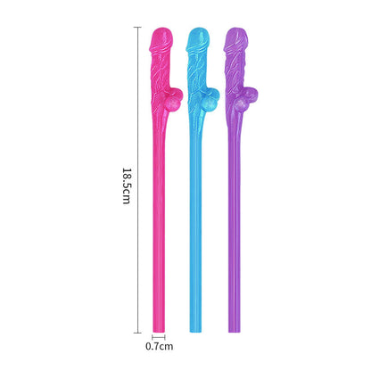 Jokes & Parties Original Willy Straws - Coloured Dicky Straws - Set of 9 Lovetoy