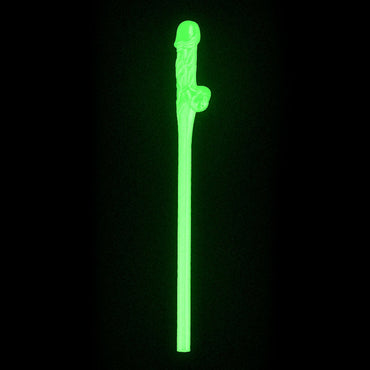 Jokes & Parties Glow In The Dark Willy Straws - Glow in Dark Dicky Straws - Set of 9 Lovetoy