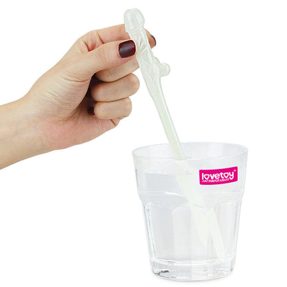 Jokes & Parties Glow In The Dark Willy Straws - Glow in Dark Dicky Straws - Set of 9 Lovetoy